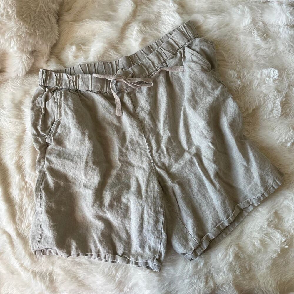 Eileen-fisher Women's Linen Tan Shorts